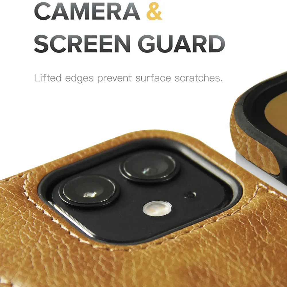 Premium Leather Cases With Camera and Screen Guard
