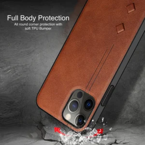 Leather case for iPhone Series with full body protection