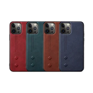 Leather Case with TPU Bumper for iPhone 12 or 13 Series